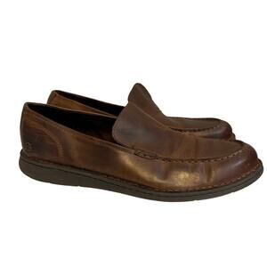 Born Mens Slip On 14M Brown Workwear Office Professional Career Formal Leather